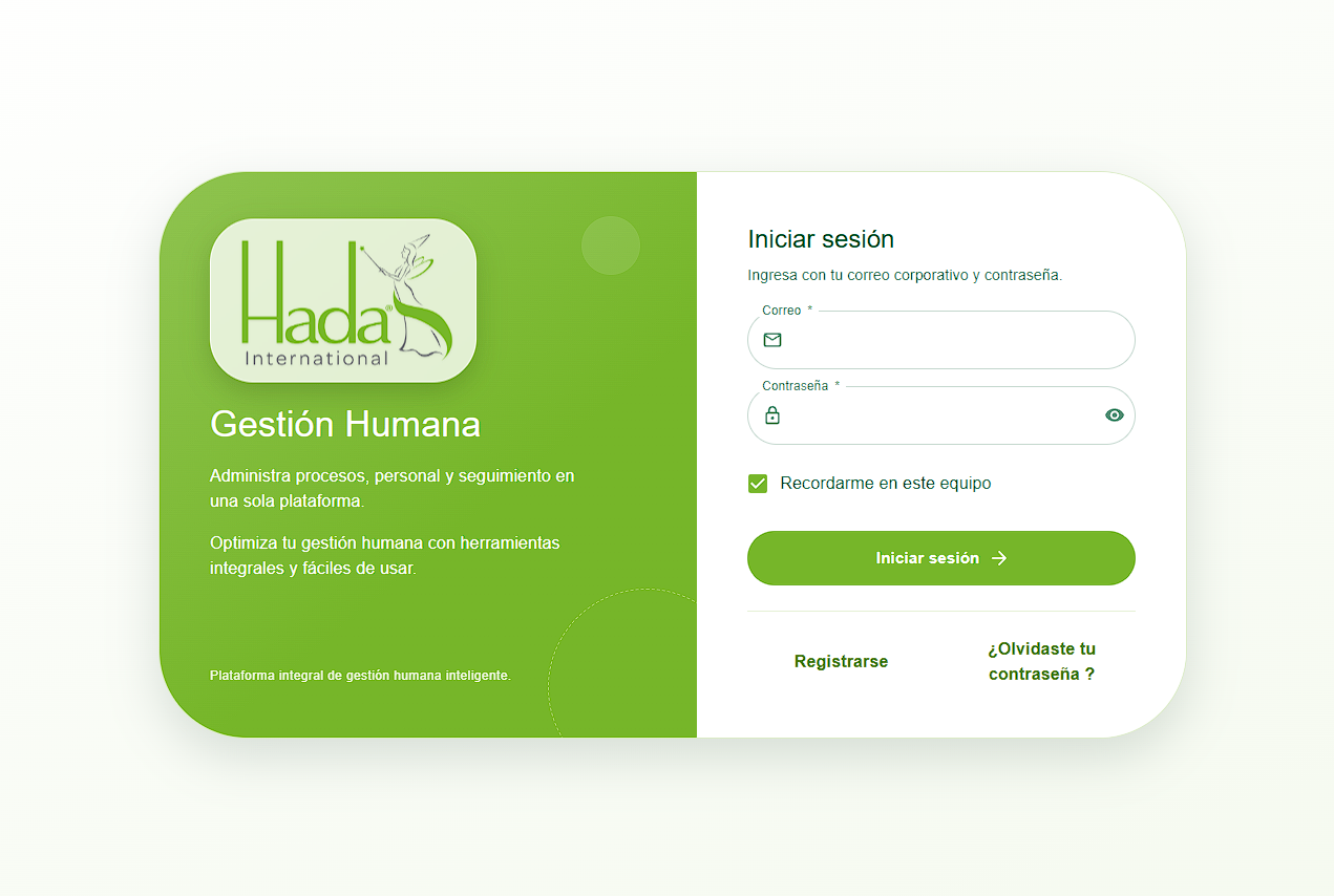 Sistema de gestión humana (HRMS) - Vista 1